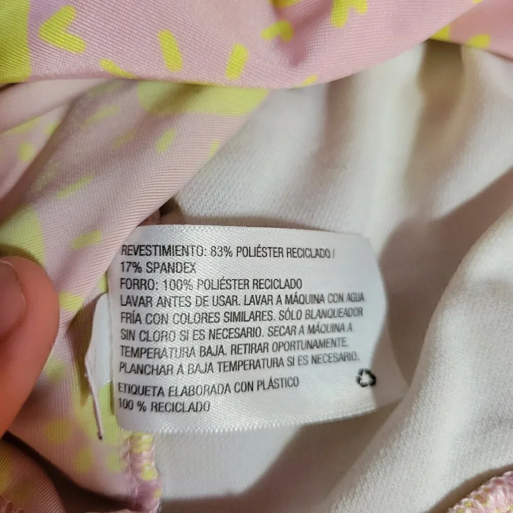 Cat & Jack Girls Swimsuit Top Pink And Yellow Sun's Size 18M